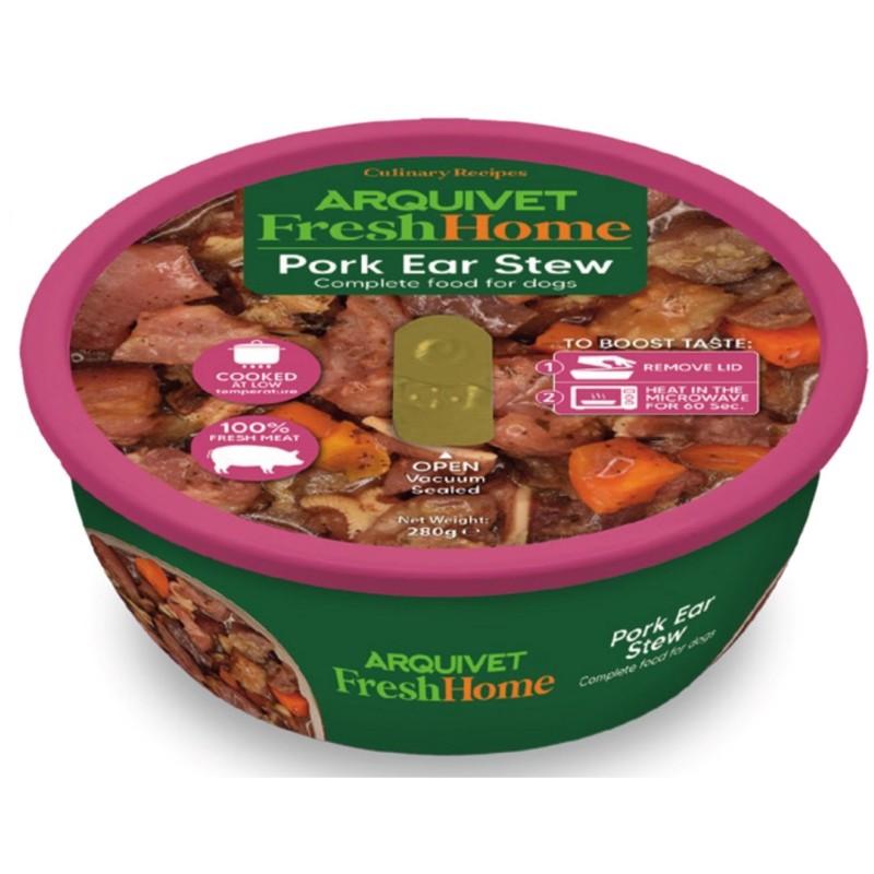 ARQUIVET Fresh Home Pork ear stew - wet dog food - 280g