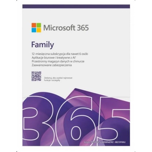Microsoft 365 Family Polish EuroZone Subscr