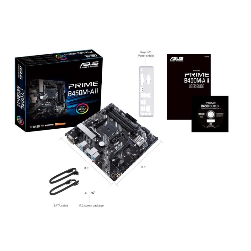 ASUS PRIME B450M-A II Socket AM4 micro ATX AMD B450 ASUS PRIME B450M-A II Socket AM4 micro ATX AMD B450