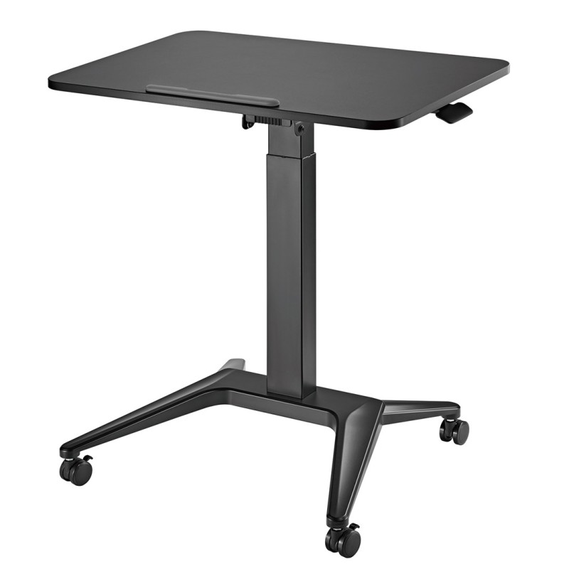 Maclean MC-453 B Mobile Laptop Desk with Pneumatic Height Adjustment, Laptop Table with Wheels, 80 x 52 cm, Max. 8 kg, Height Adjustable Max. 109 cm (Black) Maclean MC-453 B Mobile Laptop Desk with Pneumatic Height Adjustment, Laptop Table with Wheels, 80 x 52 cm, Max. 8 kg, Height Adjustable Max. 109 cm (Black)