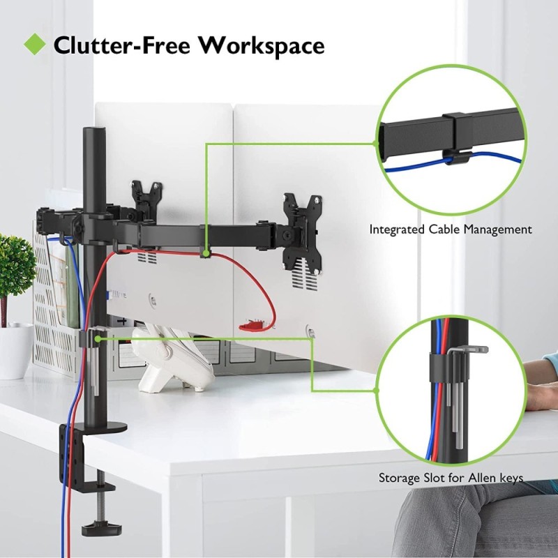 Techly ICA-LCD 382-D monitor mount / stand 68.6 cm (27 Techly ICA-LCD 382-D monitor mount / stand 68.6 cm (27