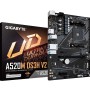 GIGABYTE A520M DS3H V2 Motherboard - Supports AMD Ryzen 5000 Series AM4 CPUs, up to 4733MHz DDR4 (OC), PCIe 3.0 x16, GbE LAN, USB 3.2 Gen 1