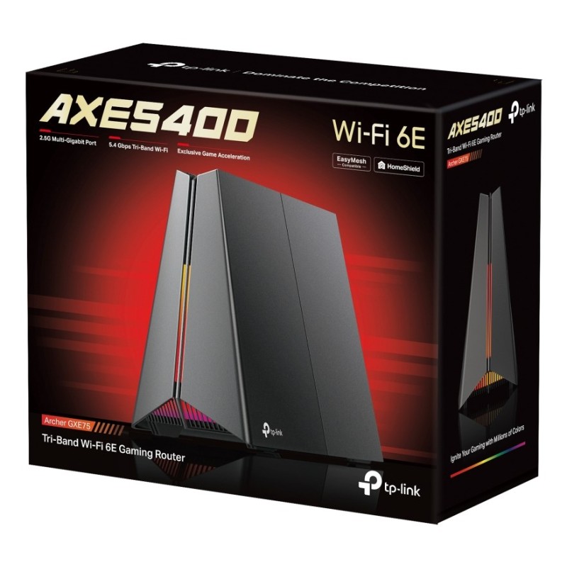 TP-Link Archer GXE75 wireless router 2.5 Gigabit Ethernet Tri-band (2.4 GHz / 5 GHz / 6 GHz)