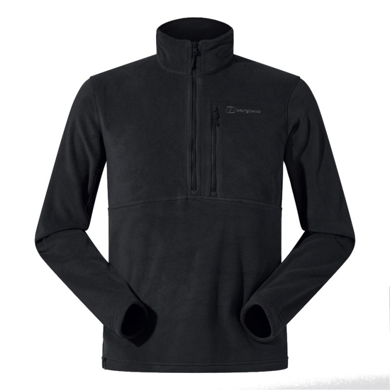 Berghaus Prism Half Zip Polartec® Fleece - men's fleece sweatshirt, size M (black)