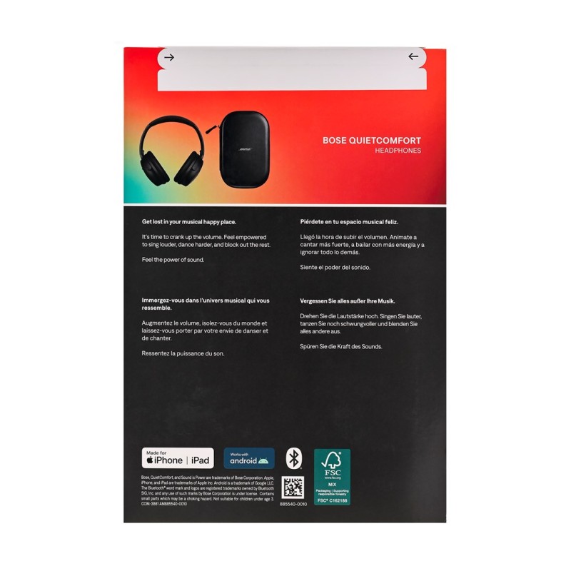 Bose QuietComfort Headset Wired & Wireless Head-band Music/Everyday Bluetooth Black