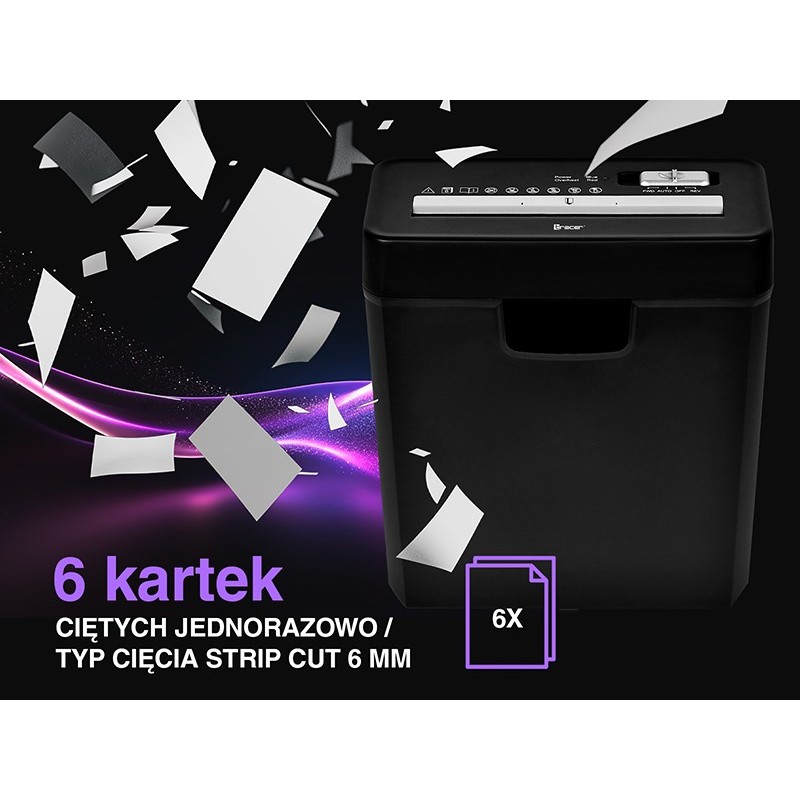 Tracer EDGY10L Paper Shredder Black