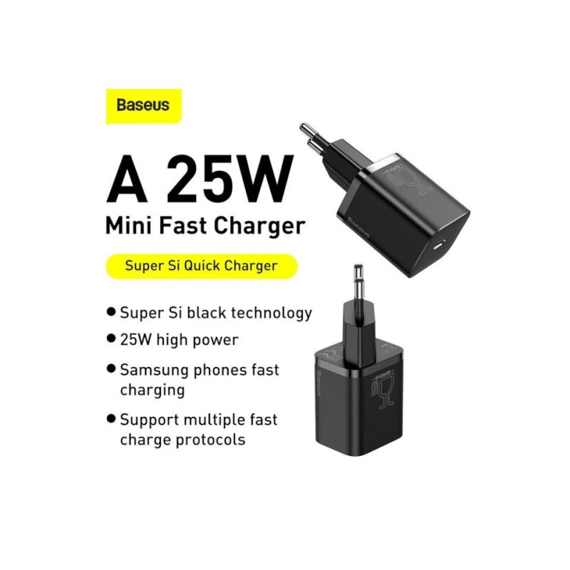 Baseus TZCCSUP-L01 mobile device charger Smartphone Black AC, USB Fast charging Indoor Baseus TZCCSUP-L01 mobile device charger Smartphone Black AC, USB Fast charging Indoor