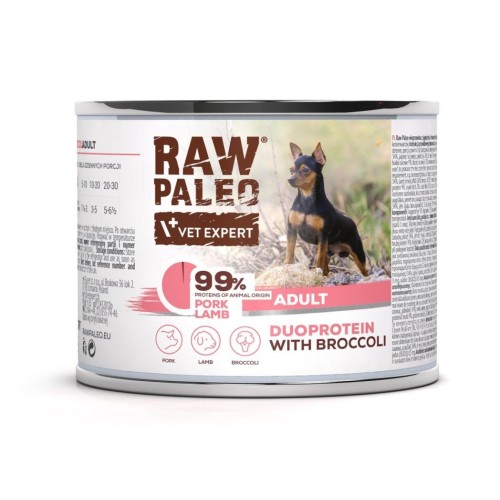RAW PALEO Duoprotein Pork & Lamb Adult - wet dog food - 200g RAW PALEO Duoprotein Pork & Lamb Adult - wet dog food - 200g