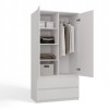 Topeshop SZAFA MALWA B bedroom wardrobe/closet 5 shelves 2 door(s) White