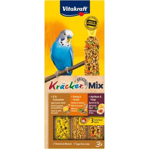 VITAKRAFT Kräcker Mix Egg, apricot, honey - treats for budgerigar - 3 pcs. VITAKRAFT Kräcker Mix Egg, apricot, honey - treats for budgerigar - 3 pcs.