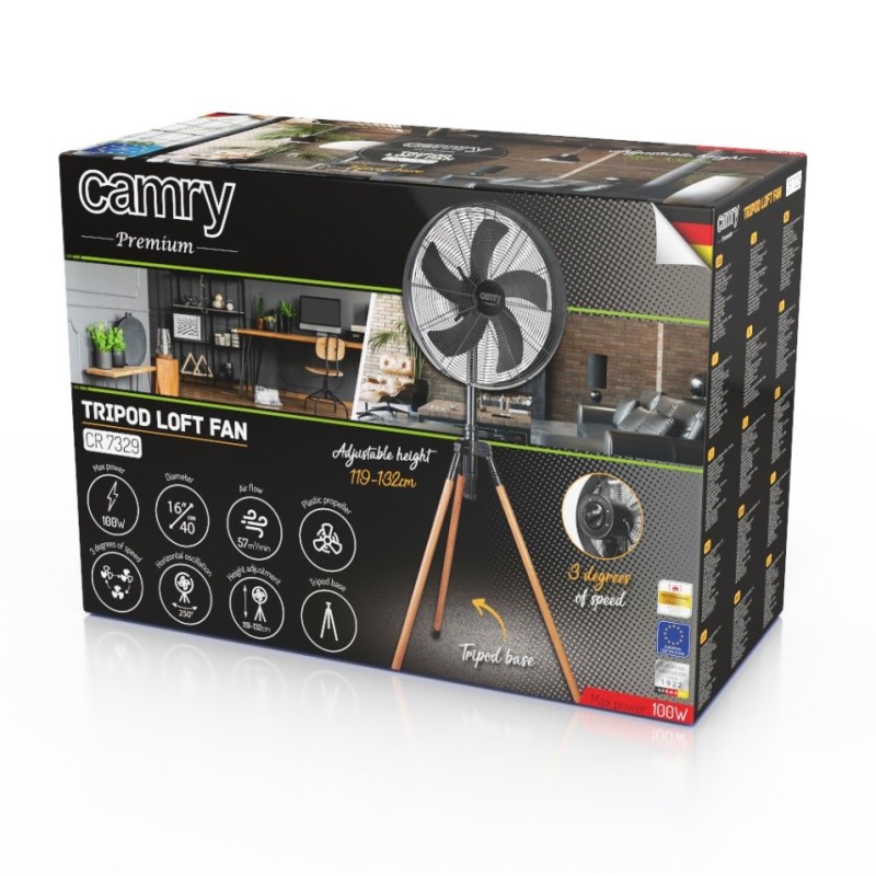 Standing loft fan Camry CR 7329 40cm / 16 Standing loft fan Camry CR 7329 40cm / 16