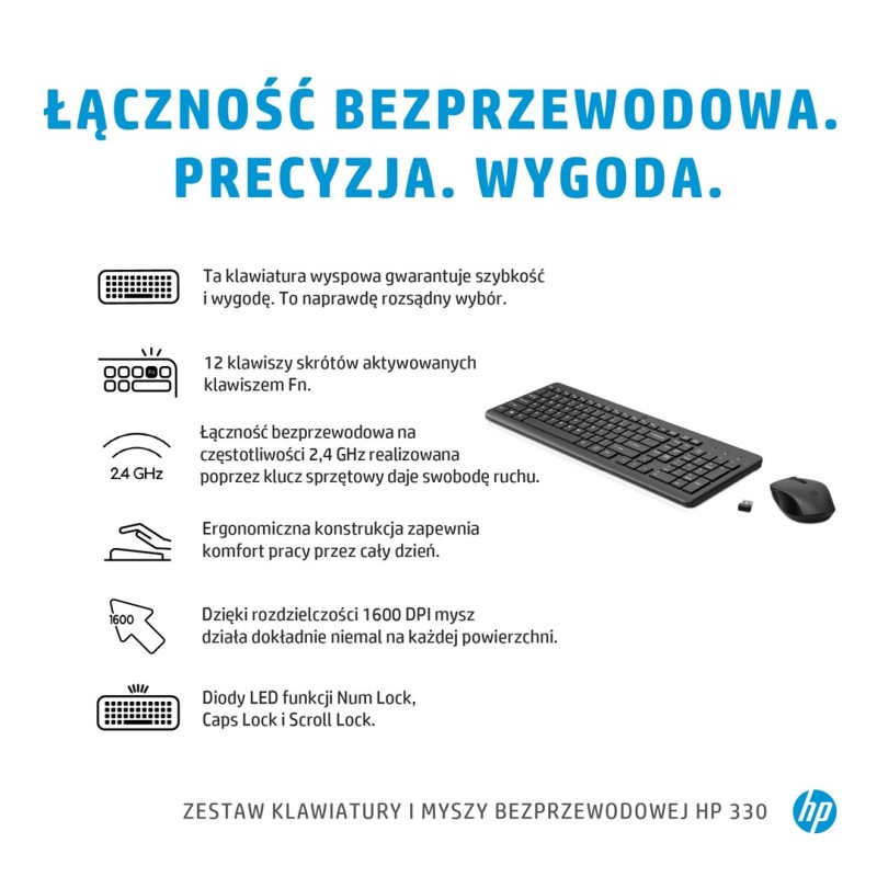 HP 330 Wireless Mouse and Keyboard Combination HP 330 Wireless Mouse and Keyboard Combination