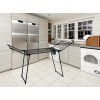 AMALFI foldable laundry drying rack, black AMALFI foldable laundry drying rack, black