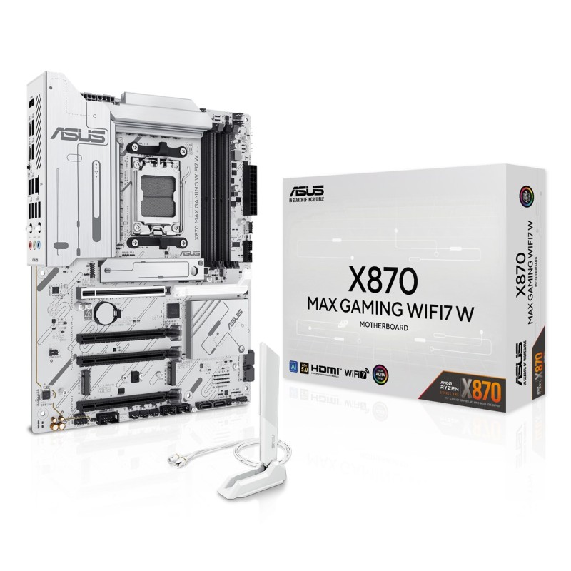 ASUS X870 MAX GAMING WIFI7 W AMD X870 Socket AM5 ATX ASUS X870 MAX GAMING WIFI7 W AMD X870 Socket AM5 ATX