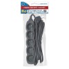 Esperanza ELK208K Power strip 5GN/3M Black