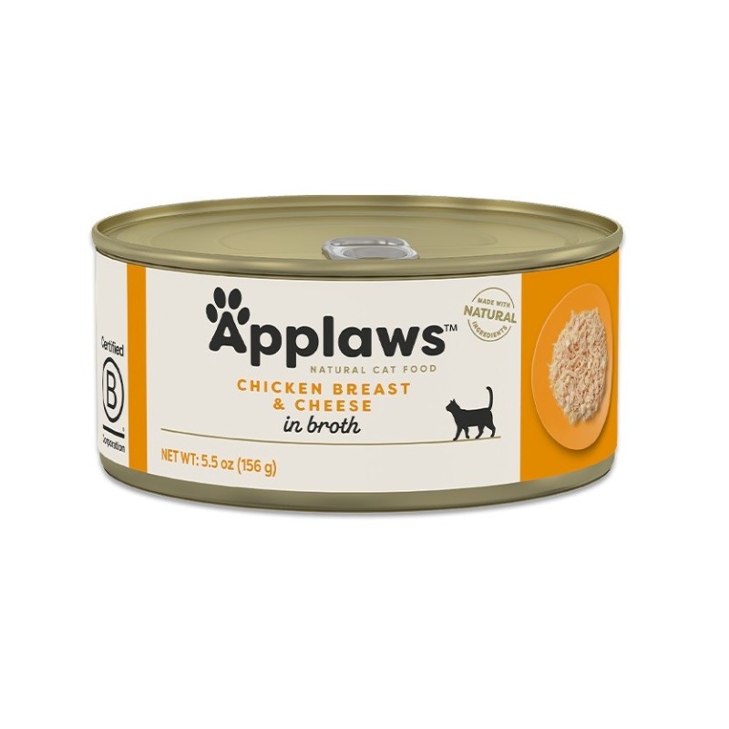 APPLAWS Natural Cat Food Chicken breast with cheese - wet cat food - 156g APPLAWS Natural Cat Food Chicken breast with cheese - wet cat food - 156g
