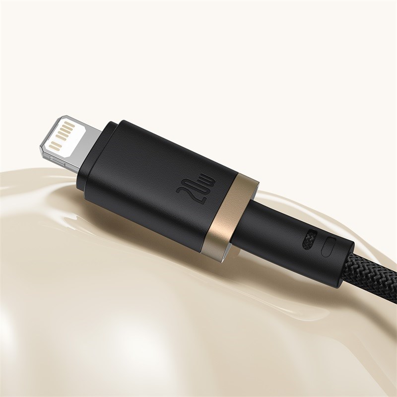 Baseus Dura Type C fast charging cable for iP 20 W 1 m Black, Gold Baseus Dura Type C fast charging cable for iP 20 W 1 m Black, Gold
