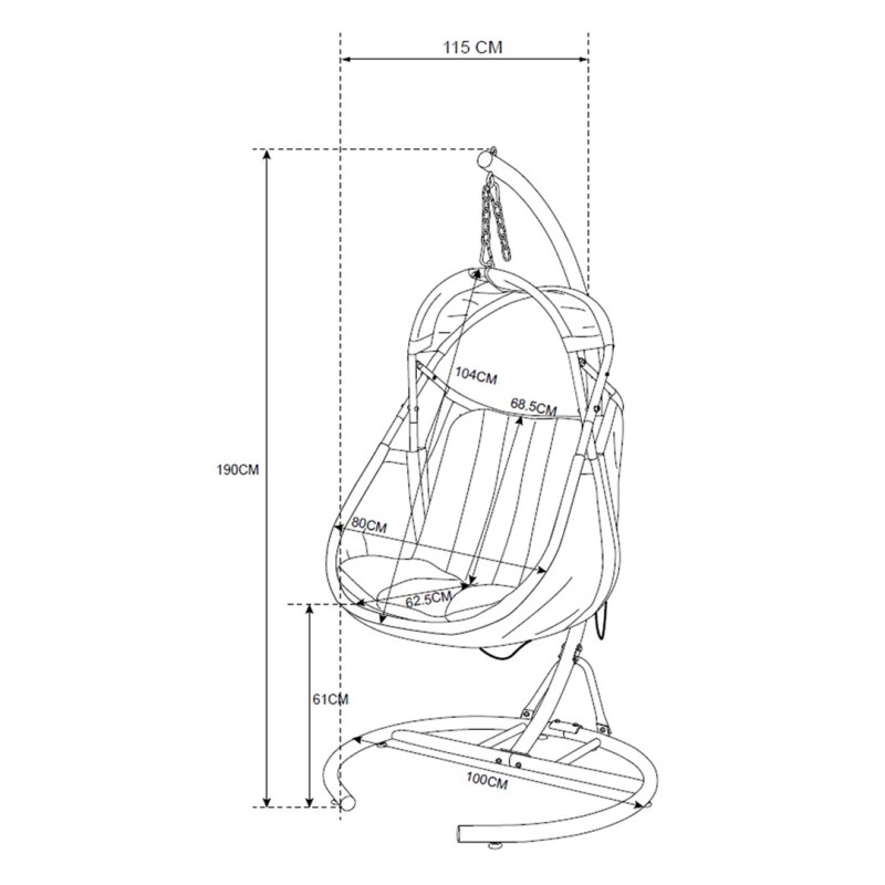 Hanging garden chair FORLI Hanging garden chair FORLI