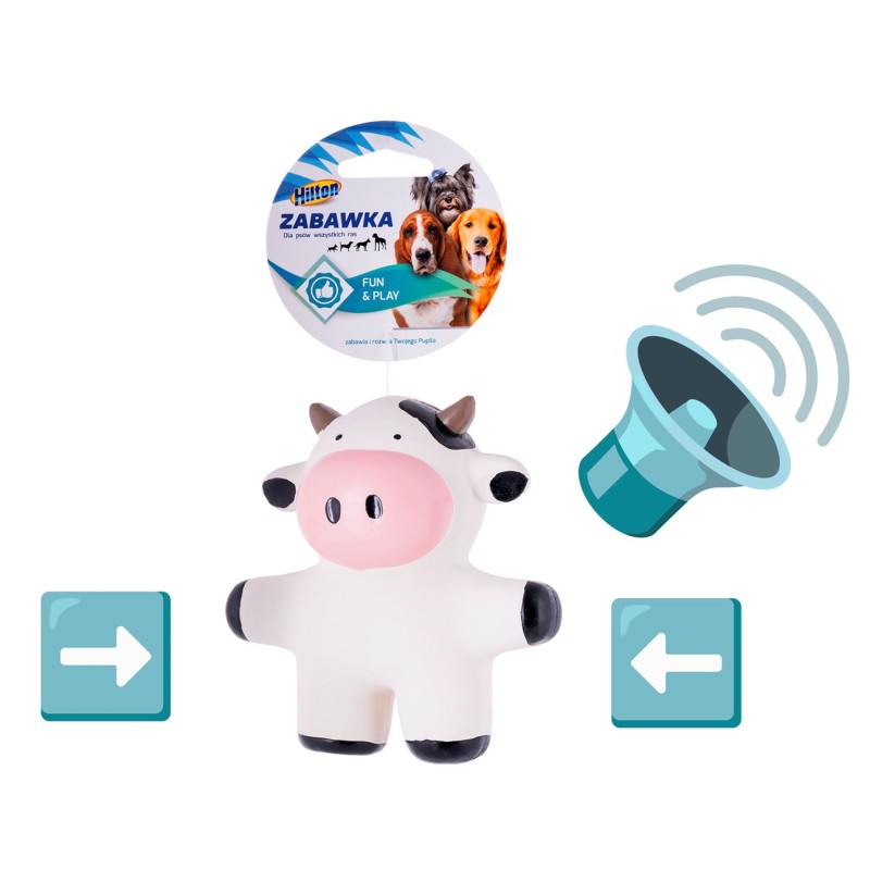 HILTON Cow - Dog toy - 12 cm HILTON Cow - Dog toy - 12 cm