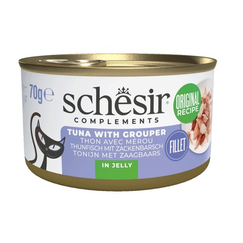 SCHESIR Tuna with grouper in jelly - wet cat food - 70g SCHESIR Tuna with grouper in jelly - wet cat food - 70g