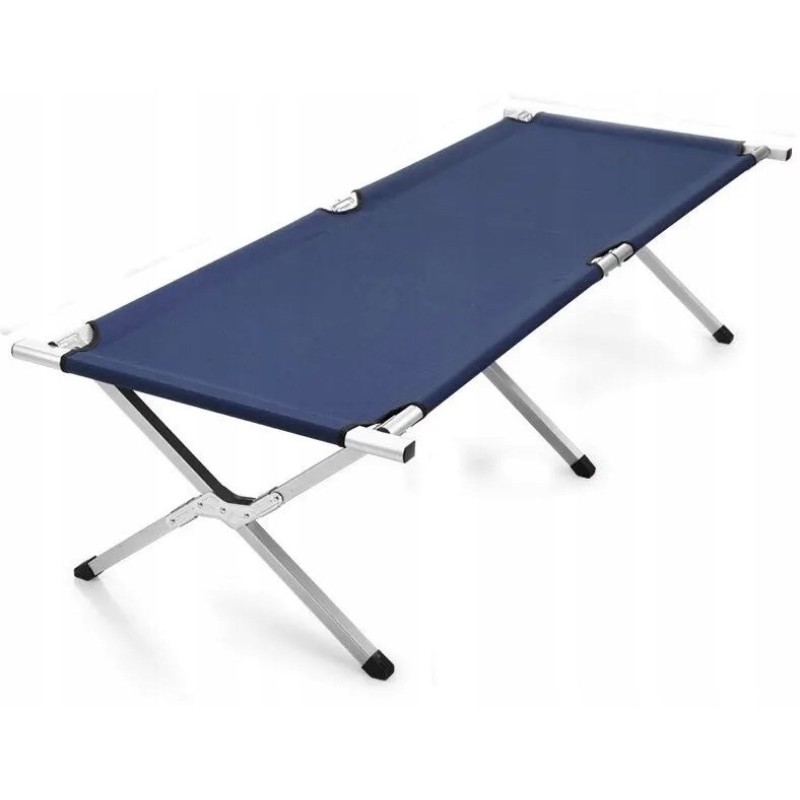 PROMIS Camping, tourist and camping bed, foldable, navy blue PROMIS Camping, tourist and camping bed, foldable, navy blue