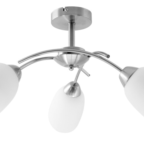 Activejet Classic chandelier pendant ceiling lamp NIKITA nickel triple 3xE27 for living room