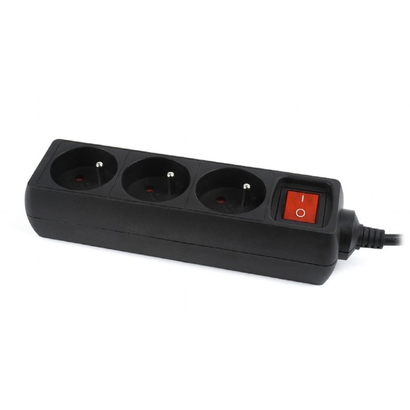 Gembird EG-PSU3F-01 surge protector Black 3 AC outlet(s) 230 V 0.6 m Gembird EG-PSU3F-01 surge protector Black 3 AC outlet(s) 230 V 0.6 m