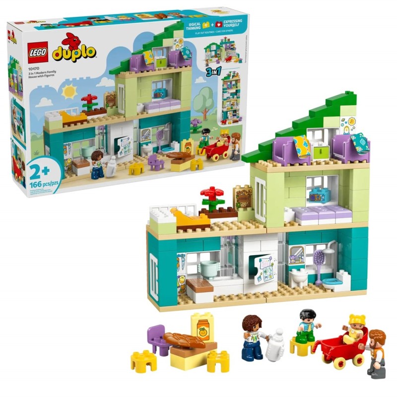 LEGO DUPLO 10470 3 in 1 Modern Family House with Figures