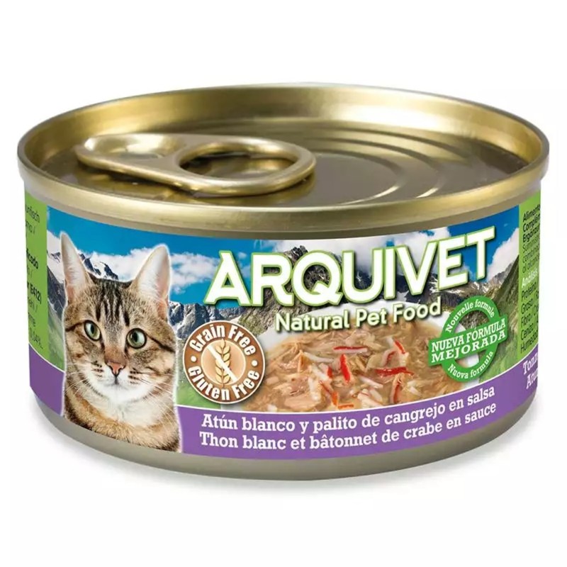 ARQUIVET White Tuna and Crab Sticks - wet cat food - can - 80 g