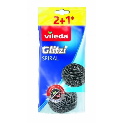 Steel Scrubbers Vileda Glitzi Spiral 3 pc(s) Steel Scrubbers Vileda Glitzi Spiral 3 pc(s)