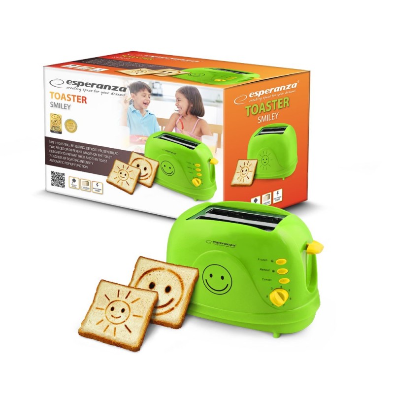 Esperanza EKT003 Toaster 750 W Green Esperanza EKT003 Toaster 750 W Green