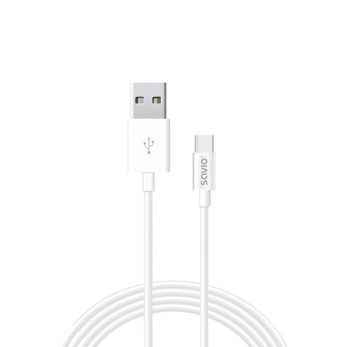 Savio CL-125 USB cable USB 2.0 1 m USB A USB C White Savio CL-125 USB cable USB 2.0 1 m USB A USB C White
