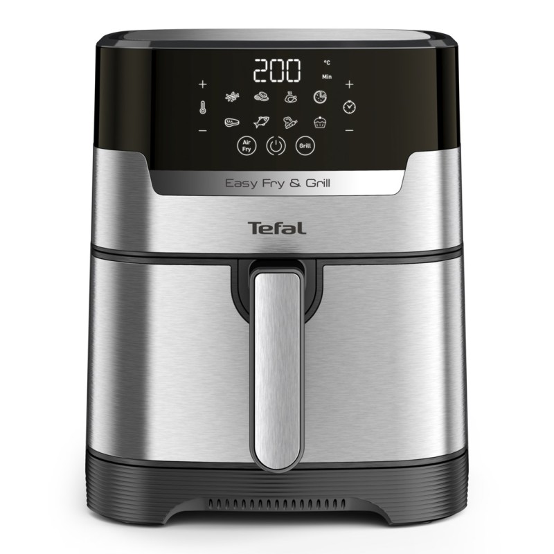 Tefal Easy Fry & Grill EY505D Single 4.2 L Stand-alone 1550 W Hot air fryer Stainless steel Tefal Easy Fry & Grill EY505D Single 4.2 L Stand-alone 1550 W Hot air fryer Stainless steel