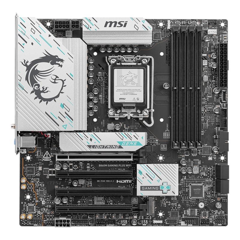 MSI B860M GAMING PLUS WIFI motherboard Intel B860 LGA 1851 (Socket V1) micro ATX MSI B860M GAMING PLUS WIFI motherboard Intel B860 LGA 1851 (Socket V1) micro ATX