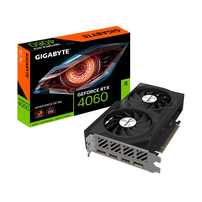 Gigabyte GeForce RTX 4060 WINDFORCE OC 8G NVIDIA 8 GB GDDR6 Gigabyte GeForce RTX 4060 WINDFORCE OC 8G NVIDIA 8 GB GDDR6