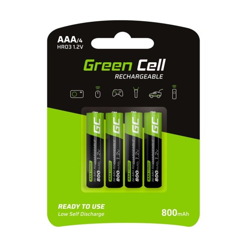 Green Cell GR04 household battery Rechargeable battery AAA Nickel-Metal Hydride (NiMH) Green Cell GR04 household battery Rechargeable battery AAA Nickel-Metal Hydride (NiMH)