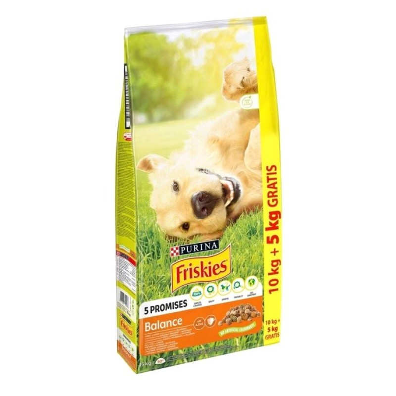 PURINA Friskies Balance Chicken with vegetables - dry dog food - 10 + 5kg PURINA Friskies Balance Chicken with vegetables - dry dog food - 10 + 5kg