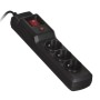 Activejet COMBO 3GN 5M black power strip with cord