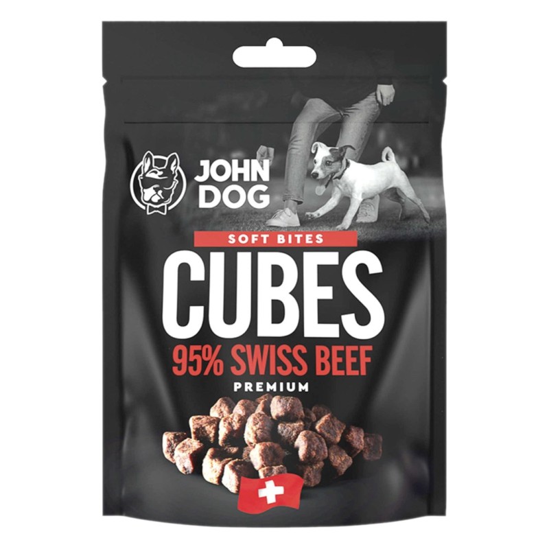 JOHN DOG Soft Bites Cubes Beef 95%  - Dog treat - 120g