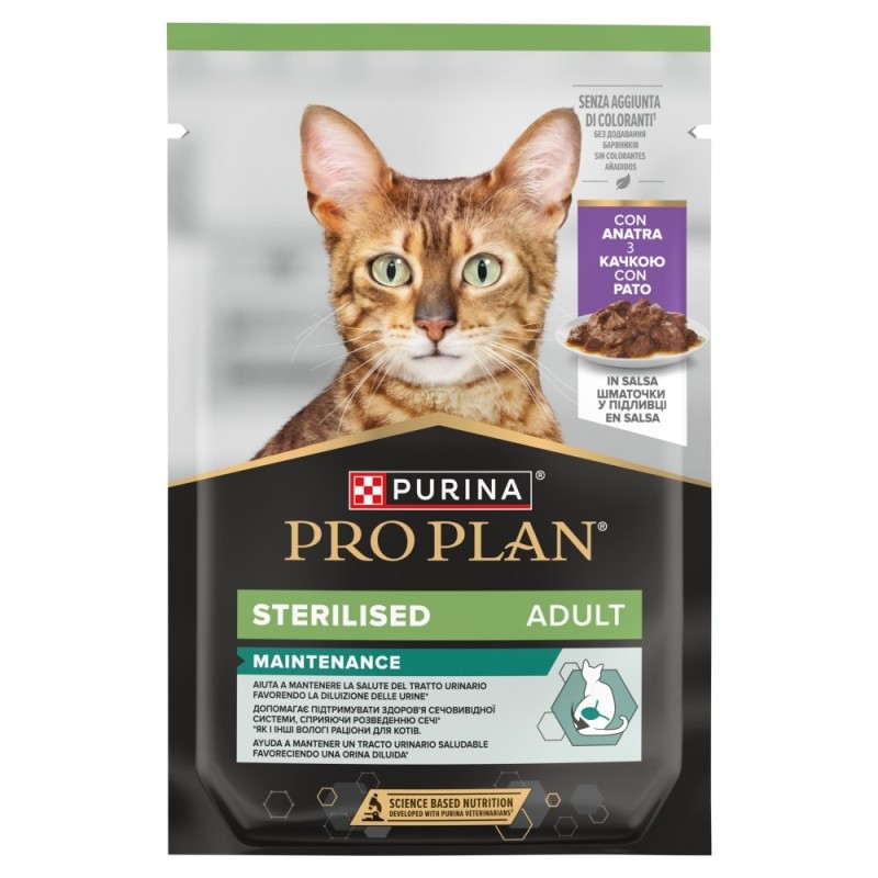 PURINA Pro Plan Sterilised Maintenance Duck in gravy - wet cat food - 85g