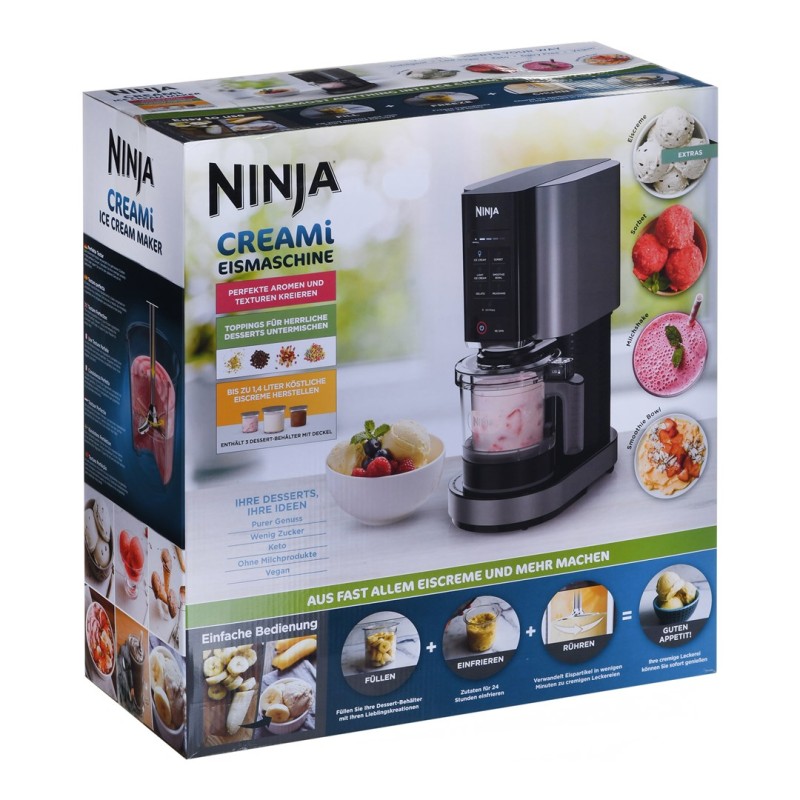Ninja NC300EU ice cream maker Traditional ice cream maker 1.4 L 800 W Black, Silver Ninja NC300EU ice cream maker Traditional ice cream maker 1.4 L 800 W Black, Silver