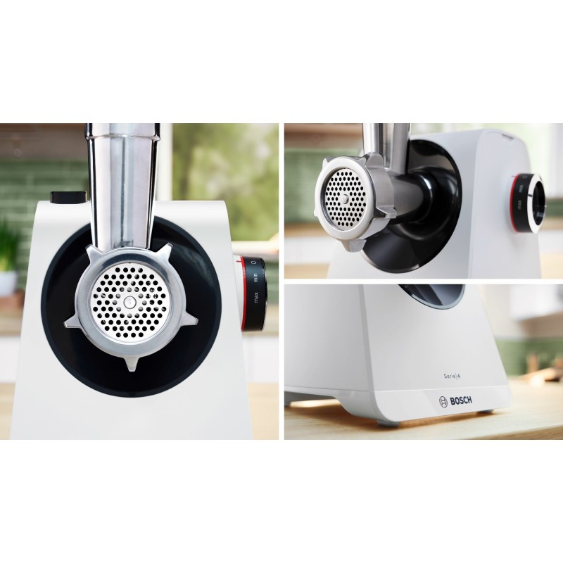 Bosch Serie 4 MFWS420W mincer 1900 W White, Black Bosch Serie 4 MFWS420W mincer 1900 W White, Black