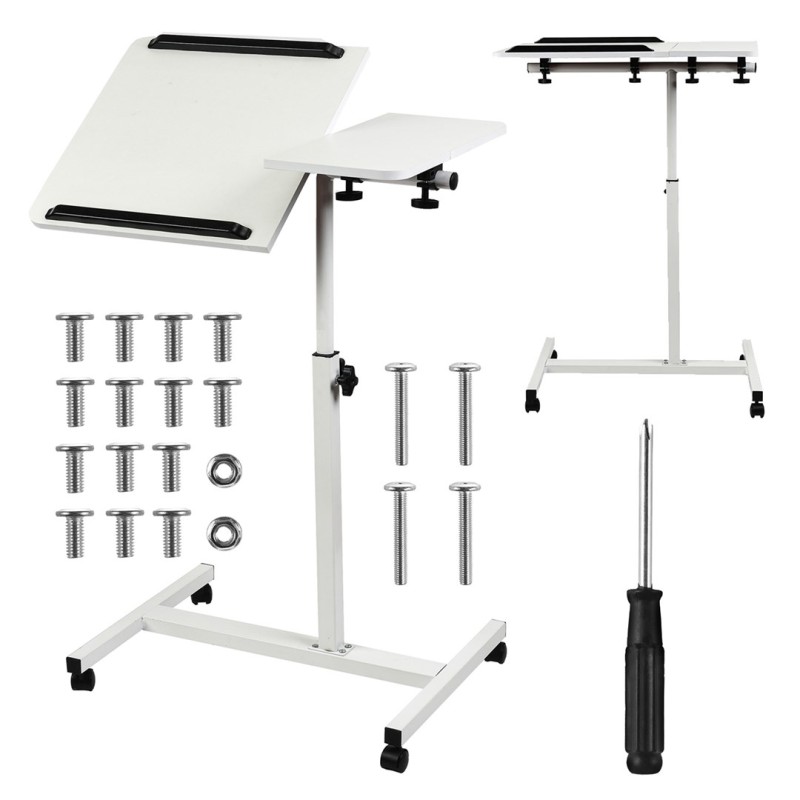 Maclean mobile desk/laptop stand, white, height adjustment 59-89cm, max. 30kg , MC-121 W Maclean mobile desk/laptop stand, white, height adjustment 59-89cm, max. 30kg , MC-121 W