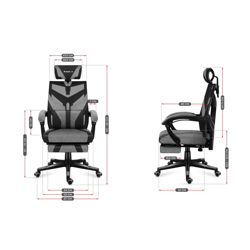 Huzaro Combat 5.0 Grey gaming chair Huzaro Combat 5.0 Grey gaming chair