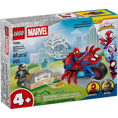 LEGO MARVEL 11206 Spidey on his Motorcycle vs. Rhino