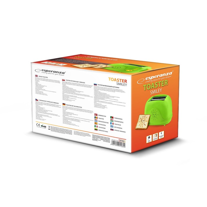 Esperanza EKT003 Toaster 750 W Green Esperanza EKT003 Toaster 750 W Green