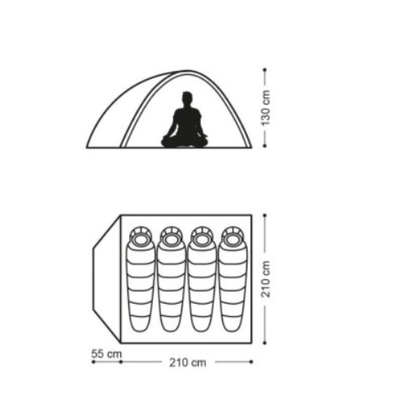 Tent NATUREHIKE P-SERIES 4 UV NH18Z044-P FOREST GREEN Green Tent NATUREHIKE P-SERIES 4 UV NH18Z044-P FOREST GREEN Green