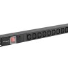 LANBERG PDU RACK POWER STRIP (1U,10A,7X IEC C13,2M)