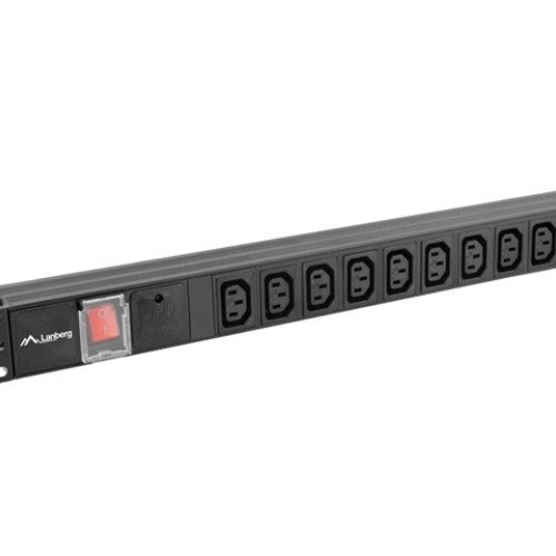 LANBERG PDU RACK POWER STRIP (1U,10A,7X IEC C13,2M)