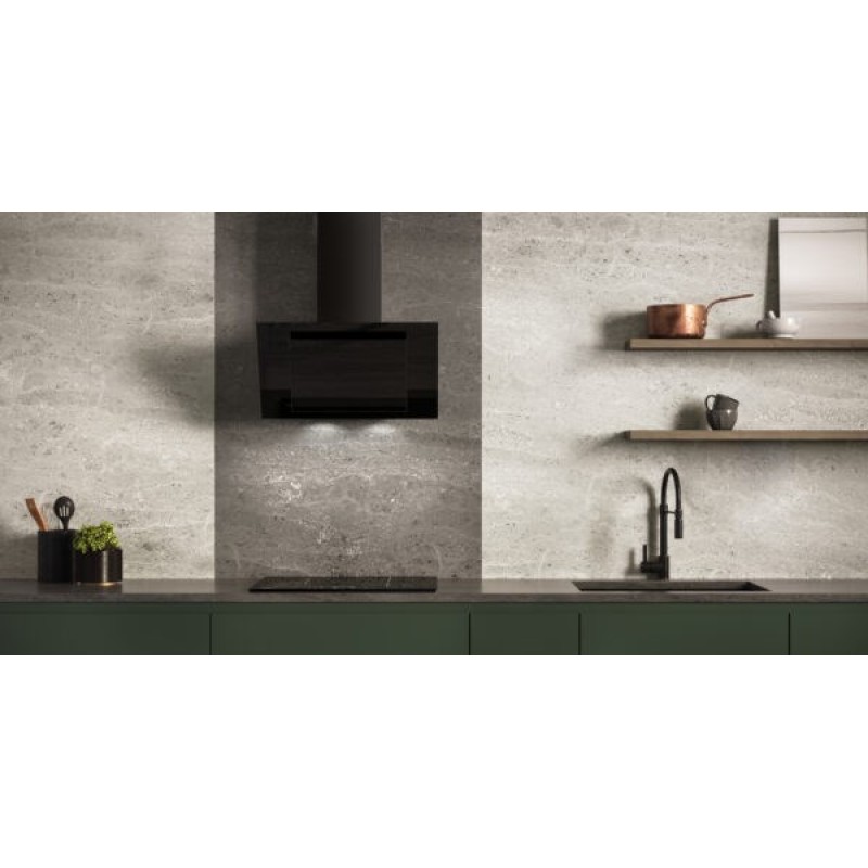 Vertical Eco Duo Glass Wall-mounted chimney hood Black Vertical Eco Duo Glass Wall-mounted chimney hood Black